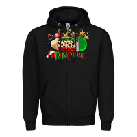 Black christmas principal pencil Zipper Hoodie - FaDigitalArtStudio