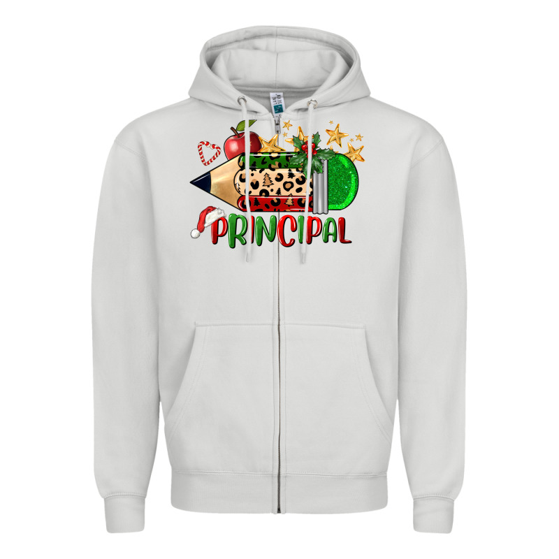 Christmas Principal Pencil Zipper Hoodie by FaDigitalArtStudio | Teevron