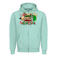 Seafoam christmas principal pencil Zipper Hoodie - FaDigitalArtStudio