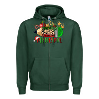 Sports Green christmas principal pencil Zipper Hoodie - FaDigitalArtStudio