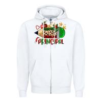 White christmas principal pencil Zipper Hoodie - FaDigitalArtStudio
