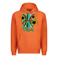 Carrot Pisces Zodiac Sign Sunflower Leopard Serape Premium Hoodie - RanaPortraitStore