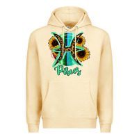 Pina Colada Pisces Zodiac Sign Sunflower Leopard Serape Premium Hoodie - RanaPortraitStore
