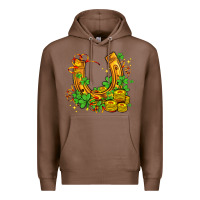 Chestnut horseshoe with shamrocks and coin Premium Hoodie - AdoDesignShop