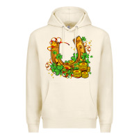 Tofu horseshoe with shamrocks and coin Premium Hoodie - AdoDesignShop