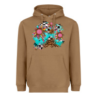 Toasted Coconut race sunflower patches Heavyweight Hoodie - AdoDesignShop