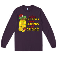 Plum when life gives you lemons add sugar Long Sleeve Tee - texasbilliewilder