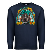 Navy western pitbull rainbow Premium Sweatshirt - Artiststas