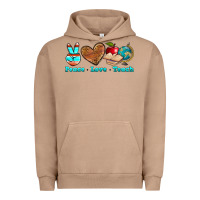 Pigment Burro peace love teach Urban Hoodie - NancyCooperArtShop