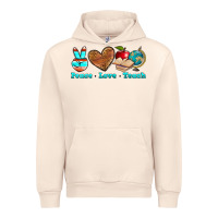 Sandshell peace love teach Urban Hoodie - NancyCooperArtShop