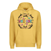 Antique Gold you are enough Premium Hoodie - MaliasSmallBusiness
