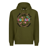 Army Green you are enough Premium Hoodie - MaliasSmallBusiness