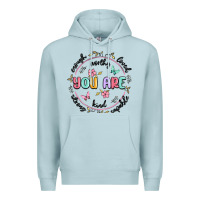 Blue Mist you are enough Premium Hoodie - MaliasSmallBusiness