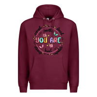 Burgundy you are enough Premium Hoodie - MaliasSmallBusiness