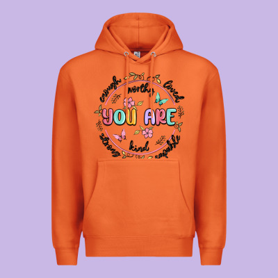 You Are Enough Premium Hoodie Designed By Maliassmallbusiness
