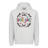 Dove Grey you are enough Premium Hoodie - MaliasSmallBusiness
