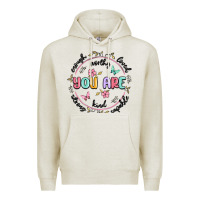 Oatmeal Heather you are enough Premium Hoodie - MaliasSmallBusiness