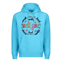 Ocean Blue you are enough Premium Hoodie - MaliasSmallBusiness