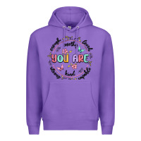 Purple you are enough Premium Hoodie - MaliasSmallBusiness