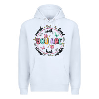 White you are enough Premium Hoodie - MaliasSmallBusiness
