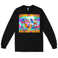 Black stitch summer coffee cups Long Sleeve Tee - Zillion Design Studio