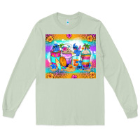 Matcha stitch summer coffee cups Long Sleeve Tee - Zillion Design Studio