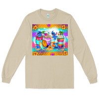 Mushroom stitch summer coffee cups Long Sleeve Tee - Zillion Design Studio
