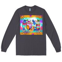 Smoke stitch summer coffee cups Long Sleeve Tee - Zillion Design Studio