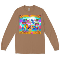 Toasted Coconut stitch summer coffee cups Long Sleeve Tee - Zillion Design Studio