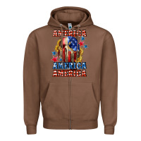 Chestnut America skeleton 4th of july Zipper Hoodie - CowGirlArtShop