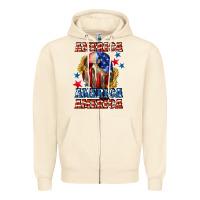 America Skeleton 4th Of July Zipper Hoodie | Teevron