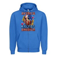 True Royal America skeleton 4th of july Zipper Hoodie - CowGirlArtShop