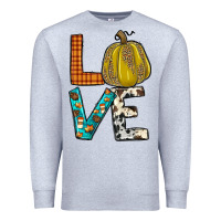 Heather Grey fall love Premium Sweatshirt - JahusDesignShop