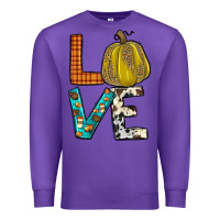 Purple fall love Premium Sweatshirt - JahusDesignShop