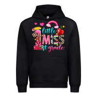 Black little miss first grade Urban Hoodie - NancyCooperArtShop