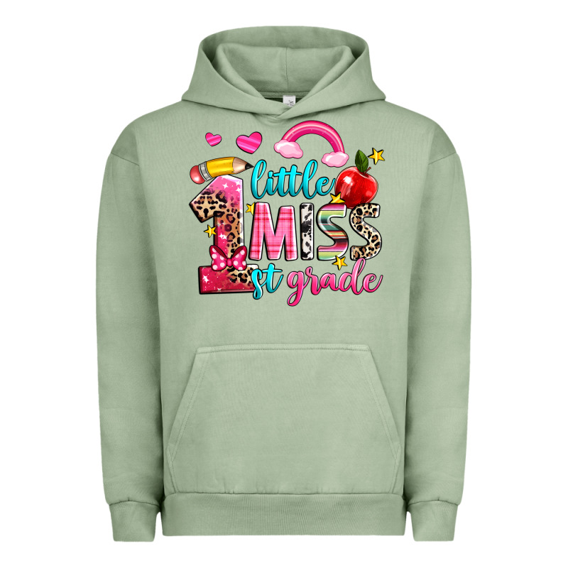 Little Miss First Grade Urban Hoodie by NancyCooperArtShop | Teevron
