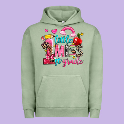 Little Miss First Grade Urban Hoodie Designed By Nancycooperartshop