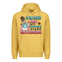 Antique Gold judging men by the standards of my book boyfriends Premium Hoodie - MaliasSmallBusiness
