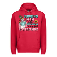 Cardinal judging men by the standards of my book boyfriends Premium Hoodie - MaliasSmallBusiness