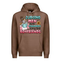 Chestnut judging men by the standards of my book boyfriends Premium Hoodie - MaliasSmallBusiness