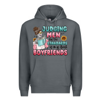 Rock judging men by the standards of my book boyfriends Premium Hoodie - MaliasSmallBusiness