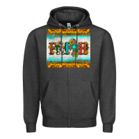 Charcoal Heather faith cross and sunflower tumbler Zipper Hoodie - HRA Design Shop