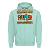 Seafoam faith cross and sunflower tumbler Zipper Hoodie - HRA Design Shop