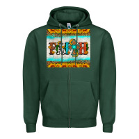 Sports Green faith cross and sunflower tumbler Zipper Hoodie - HRA Design Shop