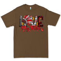 Cacao red black grey white love my tribe indian headdres Premium Tee - Artiststas