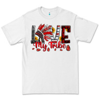 White red black grey white love my tribe indian headdres Premium Tee - Artiststas