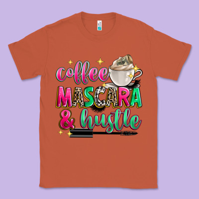 Coffee Mascara And Hustle Classic Tee Designed By Zillion Design Studio