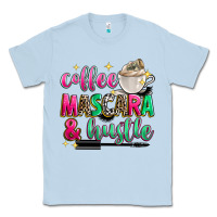 Dusty Blue coffee mascara and hustle Classic Tee - Zillion Design Studio