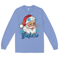 Colony Blue santa blue believe Long Sleeve Tee - RanaPortraitStore