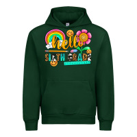 Forest Green hello sixth grade Urban Hoodie - NancyCooperArtShop